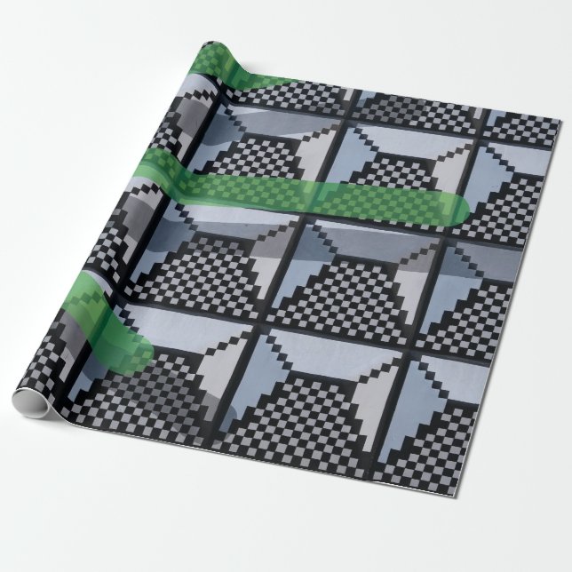 De Regalo Papel tapiz negro, verde y negro (Desenrollado)