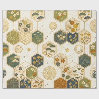 De Regalo Papel Washi Japonés Patrón Hexágono | Sa Perfecta