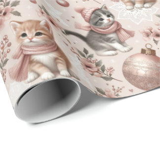 De Regalo Pastel Kittens Navidades Envolver papel