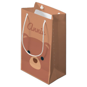 De Regalo Pequeña Nombre personalizado del oso marrón curdo Bolsa