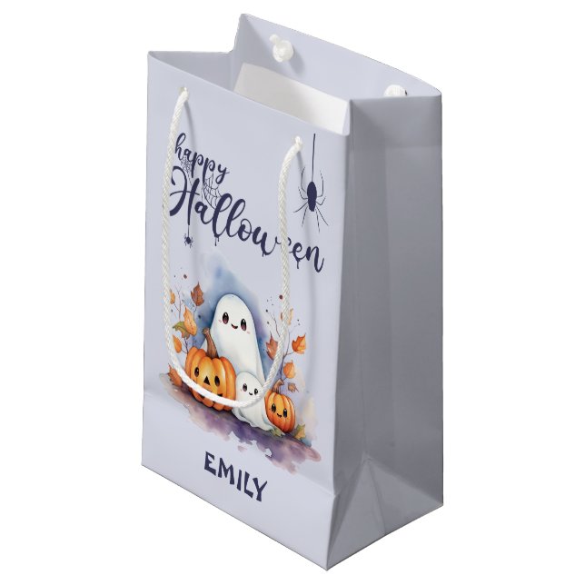 De Regalo Pequeña Personalizable Halloween pequeño truco o bolsa par (Angulo Anverso)