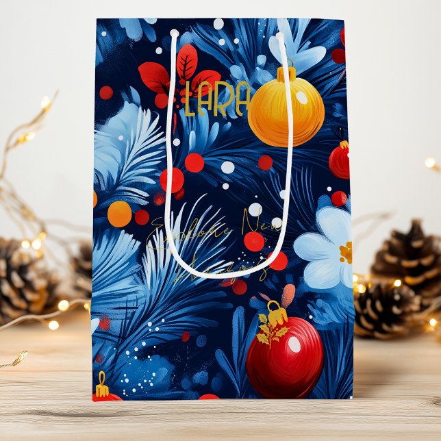 De Regalo Pequeña Personalizado Navidades florales brillantes Bolsa  (Subido por el creador)