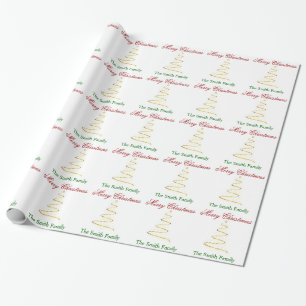 De Regalo Personalice el papel moderno conocido del árbol d