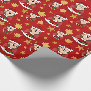 De Regalo Personalizado navidades chica personalizado papel 