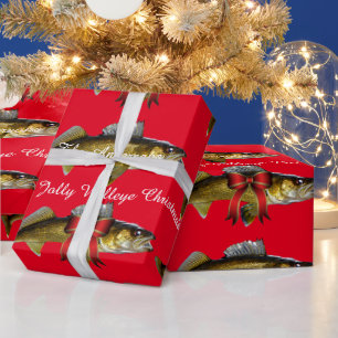 De Regalo "Ten un alegre Navidad Walleye" Papel envuelto