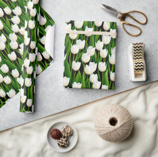 De Regalo Tulipanes blancos - papel envolvente