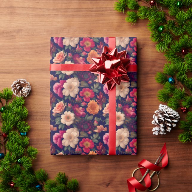 De Regalo Un papel pintado con un patrón floral  (Regalo de vacaciones)
