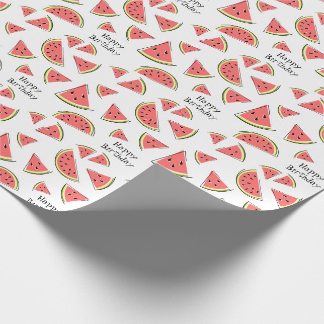 De Regalo Watermelon Multi Happy Birthday envoltura papel (Esquina)