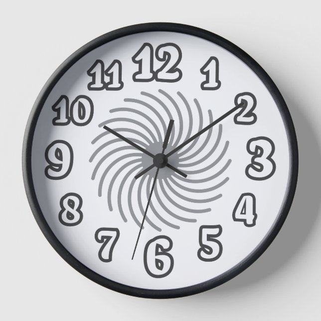 ⏰ de reloj de números divertidos modernos de espir (Anverso)