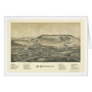 De Ruyter, mapa panorámico de NY - 1892