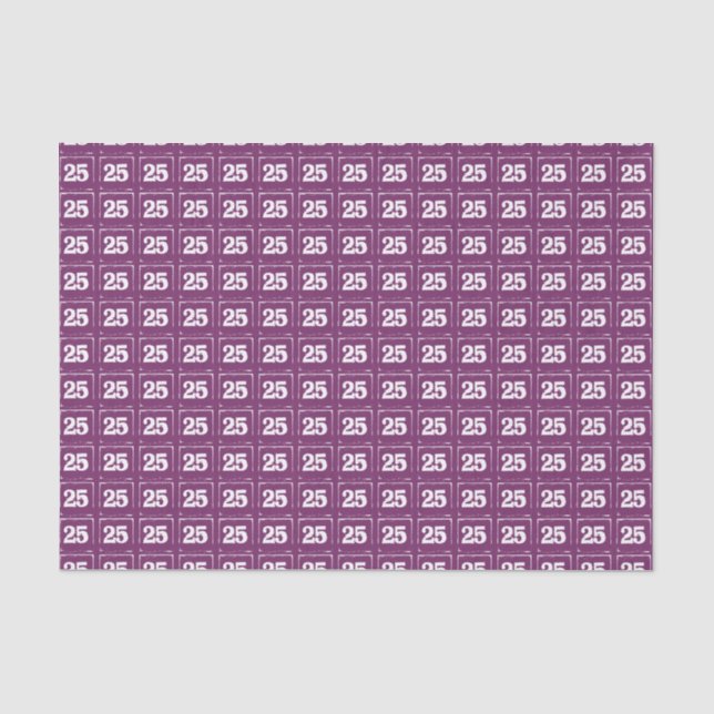 De Seda 25 sobre el papel del tejido morado (Anverso)
