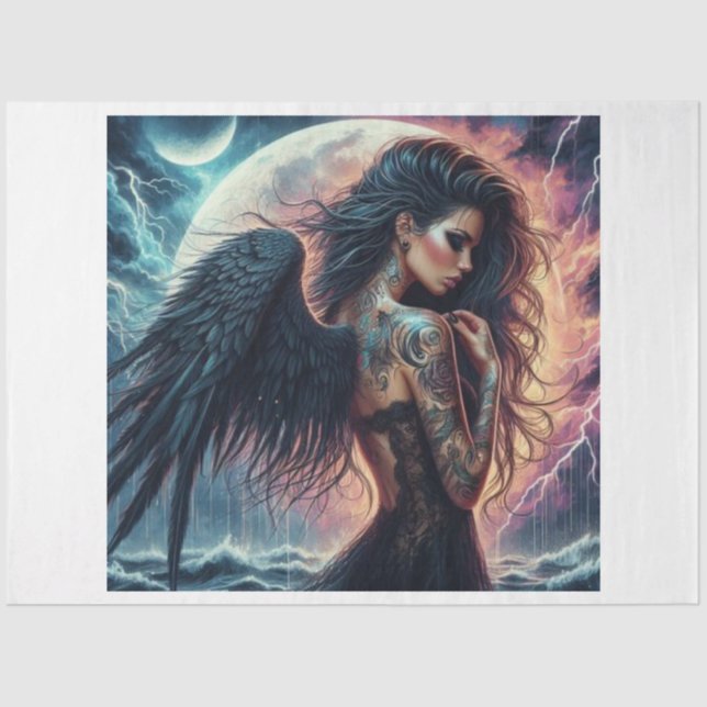 De Seda Ángel del papel del té nocturno (Anverso)