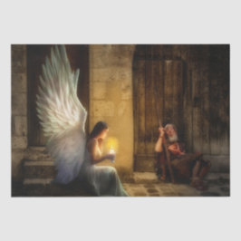 De Seda Angel Poor Man 15x20 Decoupage Tejido Papel