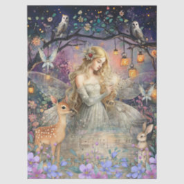 De Seda Animales encantados del bosque y papel decoupage d