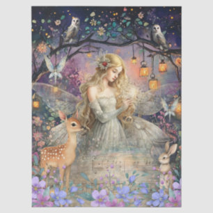 De Seda Animales encantados del bosque y papel decoupage d