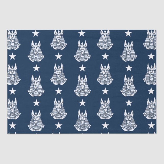 De Seda Anubis Antiguo Papel Tejido Egipcio (Anverso)