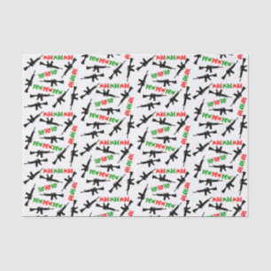 De Seda AR-15 Navidades papel tisular HO HO PEW PEW PEW PE