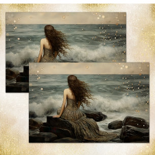 DE SEDA ARIEL MIRA AL MAR PAPEL DECOUPAGE PARA DECORAR