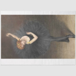 De Seda Ballerina en papel negro