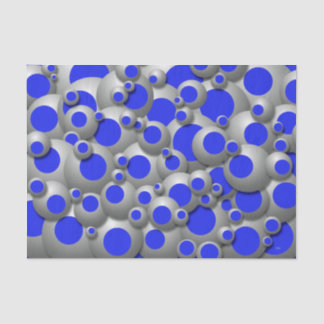 De Seda Burbujas en el papel real del tejido azul
