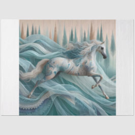 De Seda Caballo elegante, caballo, decoupage, papel tisú