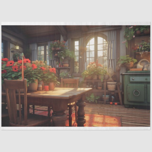 De Seda Cabaña encantada 4 Papel desconchado (Anverso)