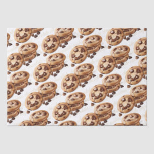 De Seda Chocolate Chip Cookies Tejido Regalo Papel