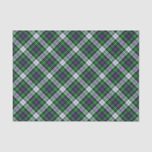 De Seda Clan MacKenzie Vestió Papel Tejido Tartán (Anverso)