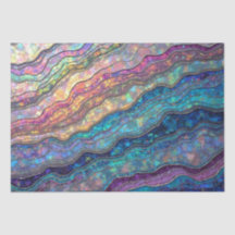 Colorido Abalone Ripples Papel Tejido