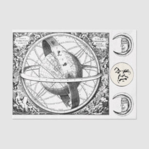De Seda Constelaciones Zodiac 22 Papel blanco negro