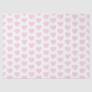 De Seda Corazones, color rosa claro en papel tisular blanc