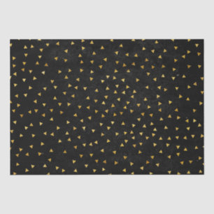 De Seda Crea tu propio papel tisú negro y dorado en blanco
