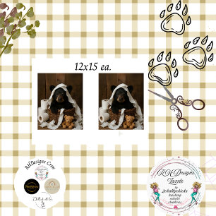 De Seda Decoupage Oso Cachorro Caprichoso Papel Higiénico 