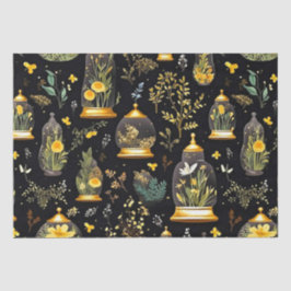 De Seda Decoupage Tejido papel Terrario se cierra en negro