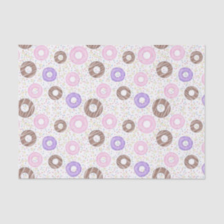 De Seda Deliciosos Donuts Papel Tisú sobre Blanco