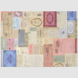 De Seda Documento antiguo Papel del tejido del Pastel Ephe