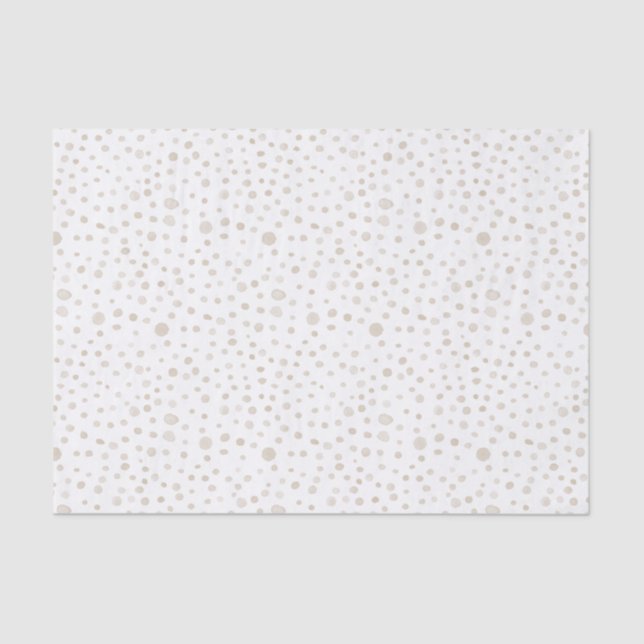 De Seda Dove Confetti Watercolor Dots Tejido Papel (Anverso)