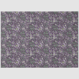 De Seda Elegante Watercolor Floral Púrpura Tejido Papel