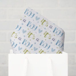 De Seda Es un niño Papel Decoupage, Baby Shower Azul