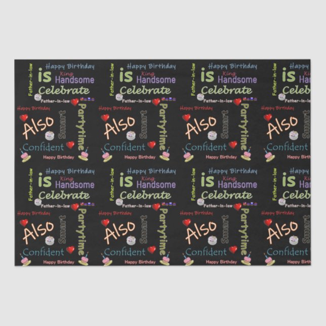 De Seda Feliz cumpleaños al padre del papel del té en la l (Anverso)