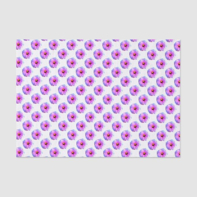 De Seda Flores rosadas hermosas florecen  Papel tisú  (Anverso)