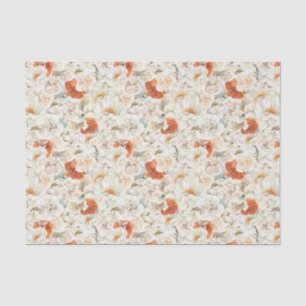 De Seda Follaje floral boho   Papel tisú impreso personali
