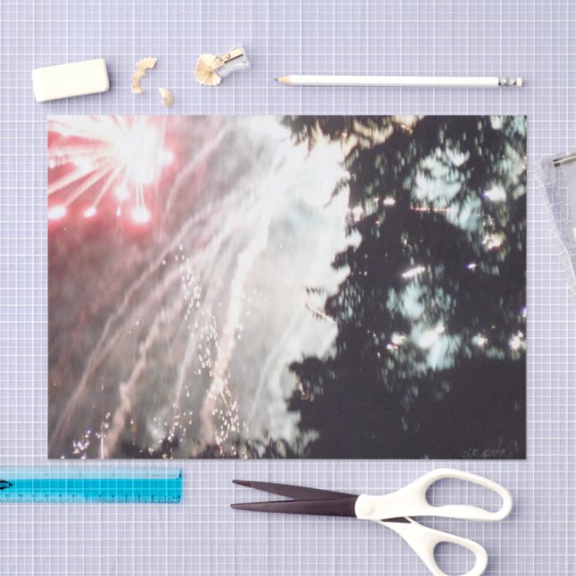 De Seda Fuegos artificiales 14 papel tisular (Artesanía)