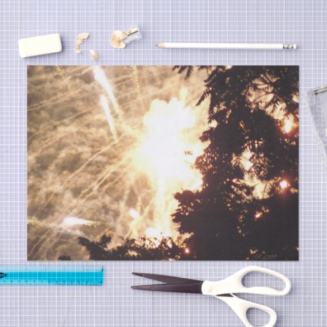 De Seda Fuegos artificiales 15 papel tisular (Artesanía)