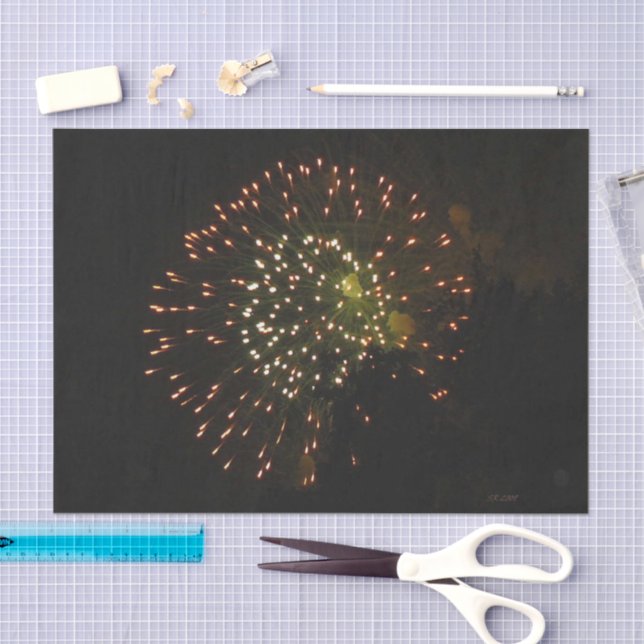 De Seda Fuegos artificiales 4 papel tisular (Artesanía)