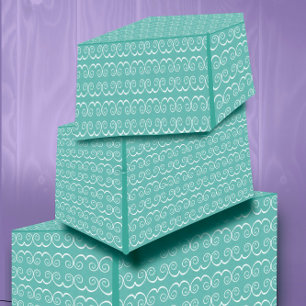 De Seda Giros blancos sobre el papel del tejido Aqua