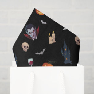 De Seda 🧛 ‍ ♂️ Gótico Vampiro Papel Tejido Negro 🎃 🖤