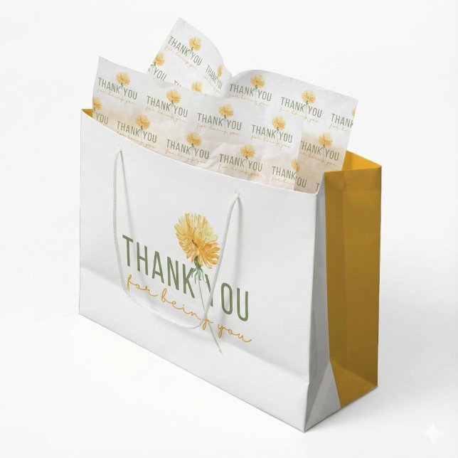 De Seda Gracias Por Ser Tu Papel Tejido (Show your gratitude with this, "Thank you for being you" dandelion tissue paper! )