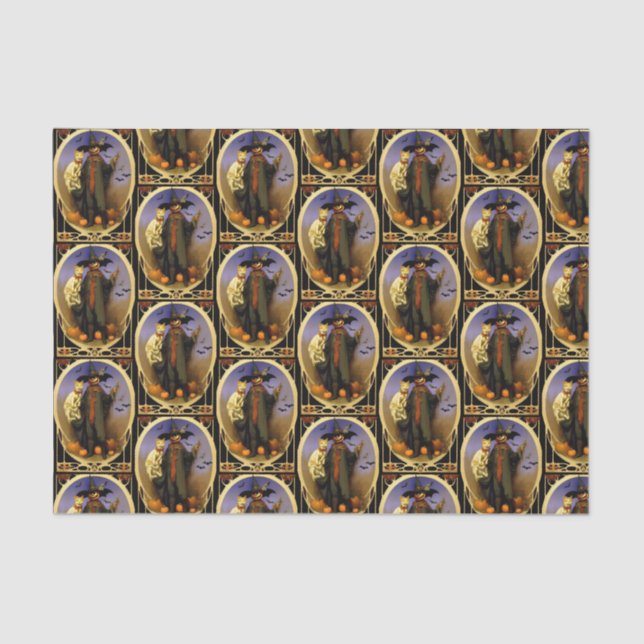 De Seda Halloween Papel tisular escarecrow (Anverso)