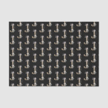 J Monograma Papel Tejido Floral